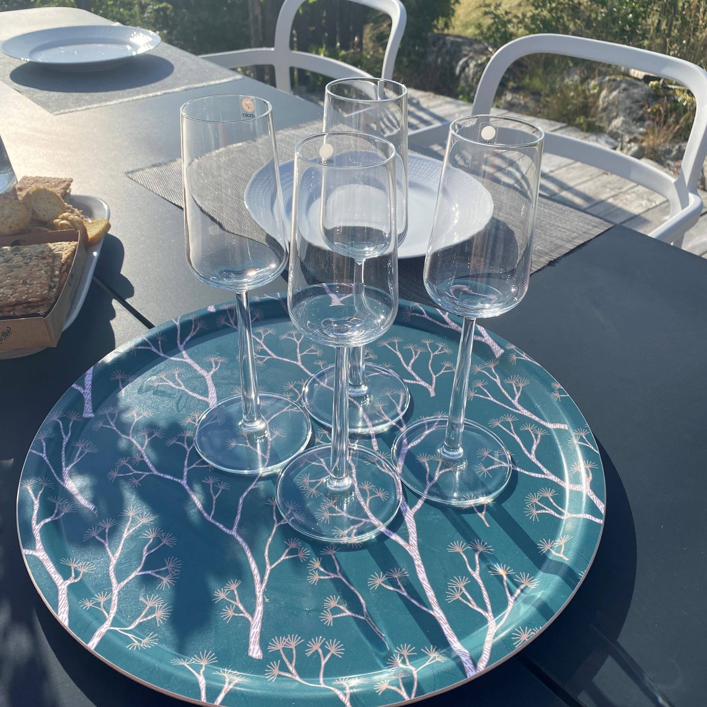 Bricka Tallgrön - Diameter 38 cm - Tillverkad i Sverige