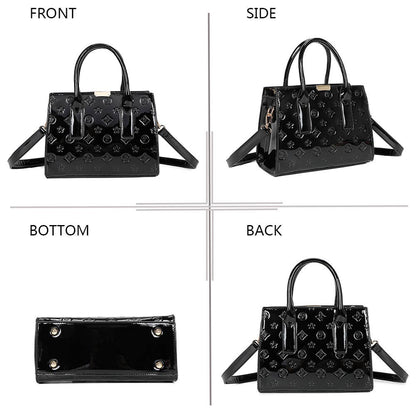 Stella handväska med gulddetaljer: Svart