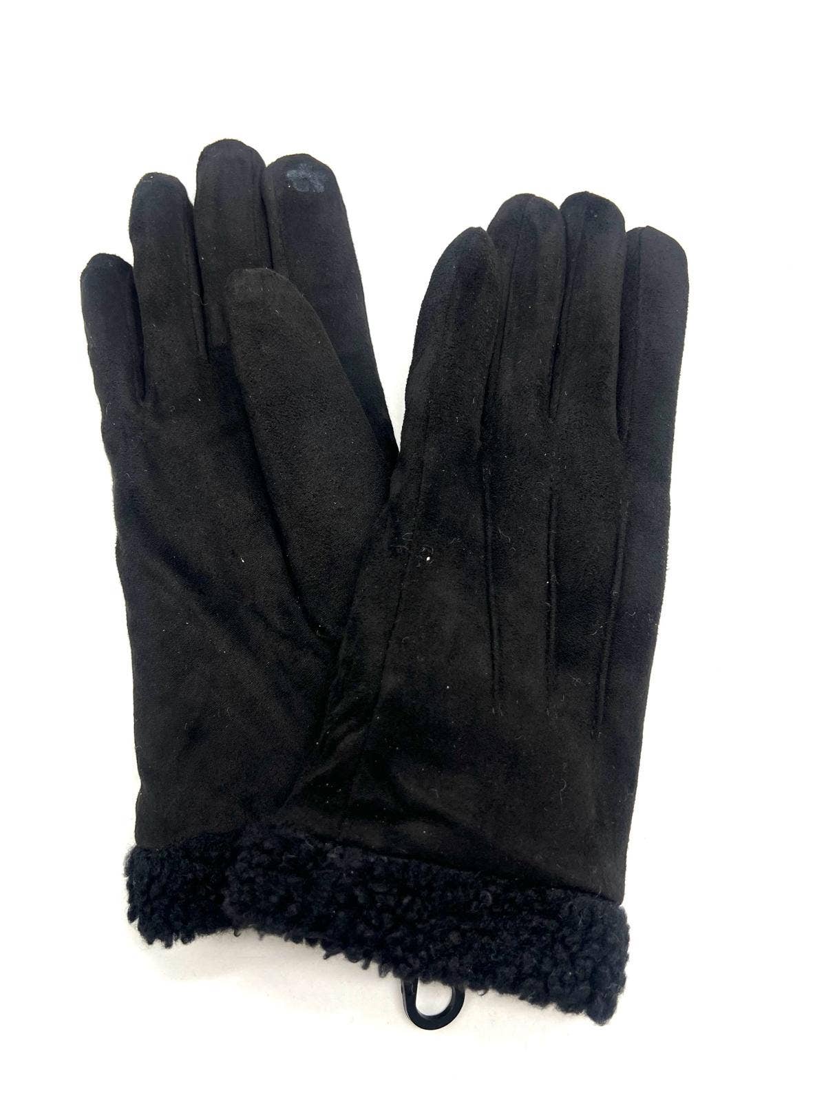 Mjuk vante med mockaeffekt: Svart