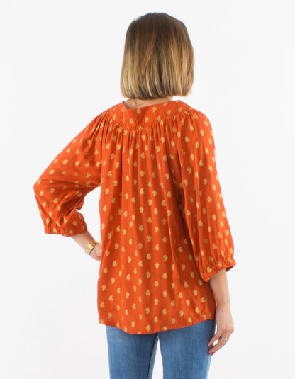 Blus med 3/4 ärmar - Viskos - Ord.Pris 379:-