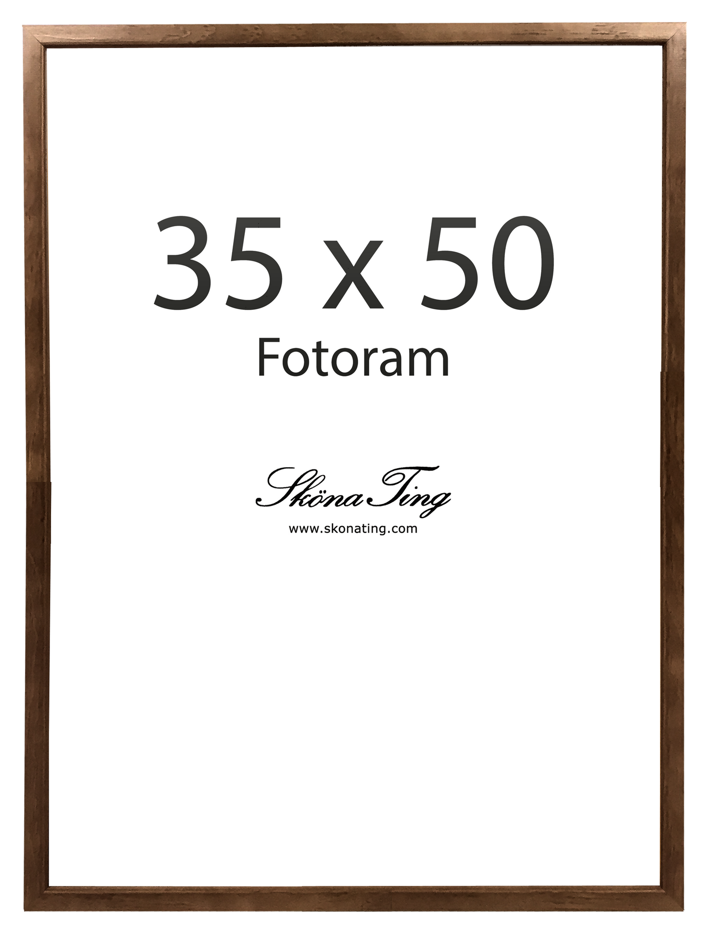 Träram 35x50 - Valnötsfärgad - Fotoram