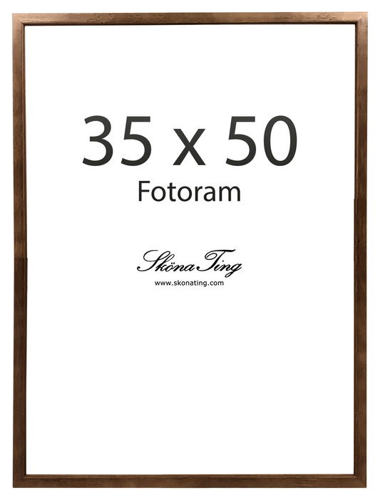 Träram 35x50 - Valnötsfärgad - Fotoram