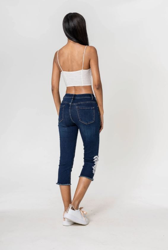 Jeans med hög midja och stretchspets