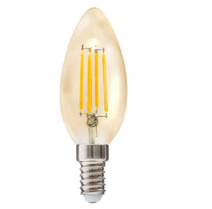 LED Lampa - E14 / 2 W - Bärnsten