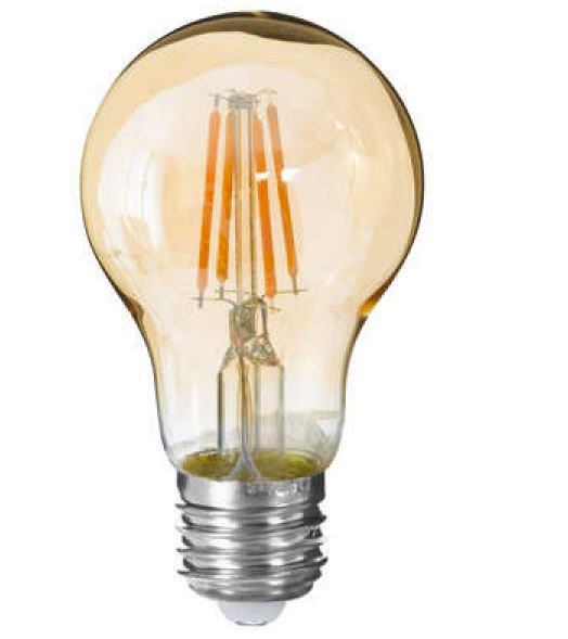 LED Lampa - E27 / 2 W - Bärnsten