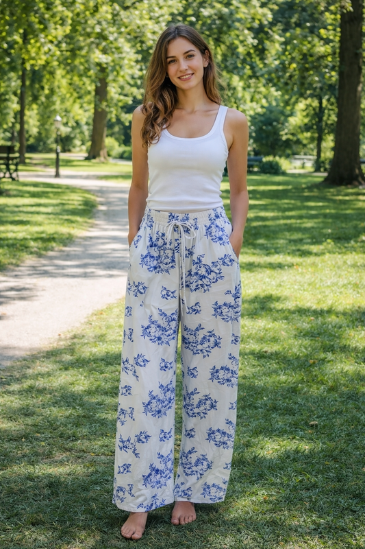 LAYLA - Geometriska byxor i stora storlekar