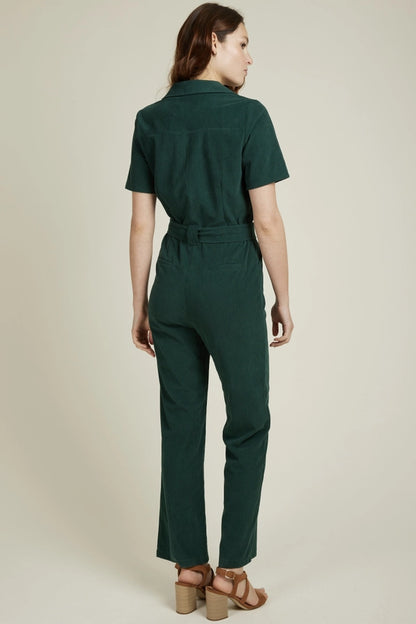 MADELEINE - Kortärmad jumpsuit med dragkedja och bälte - Ord.Pris 849:-