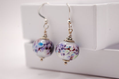 Örhängen i glas och 925 sterling silver - Marianne Degener