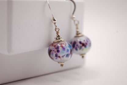 Örhängen i glas och 925 sterling silver - Marianne Degener