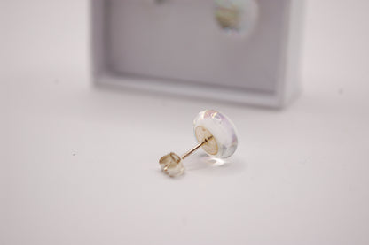 Par Örstickare - Dichroic Glas - Pärlemorfärg - Silver