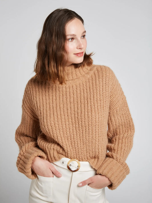 PERNETTE - Bekväm tröja med turtleneck i återvunnet material