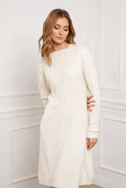 Kashmir tröjklänning : Ecru