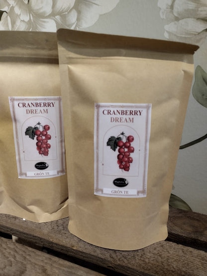 Tepåsar "Cranberry Dream" smaksatt te - 100 g - Grön Te