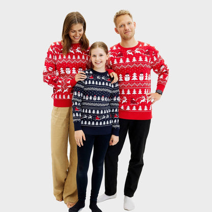 Den stiliga röda jultröjan – Dam: L/XL - 100 % Ekologisk Bomull