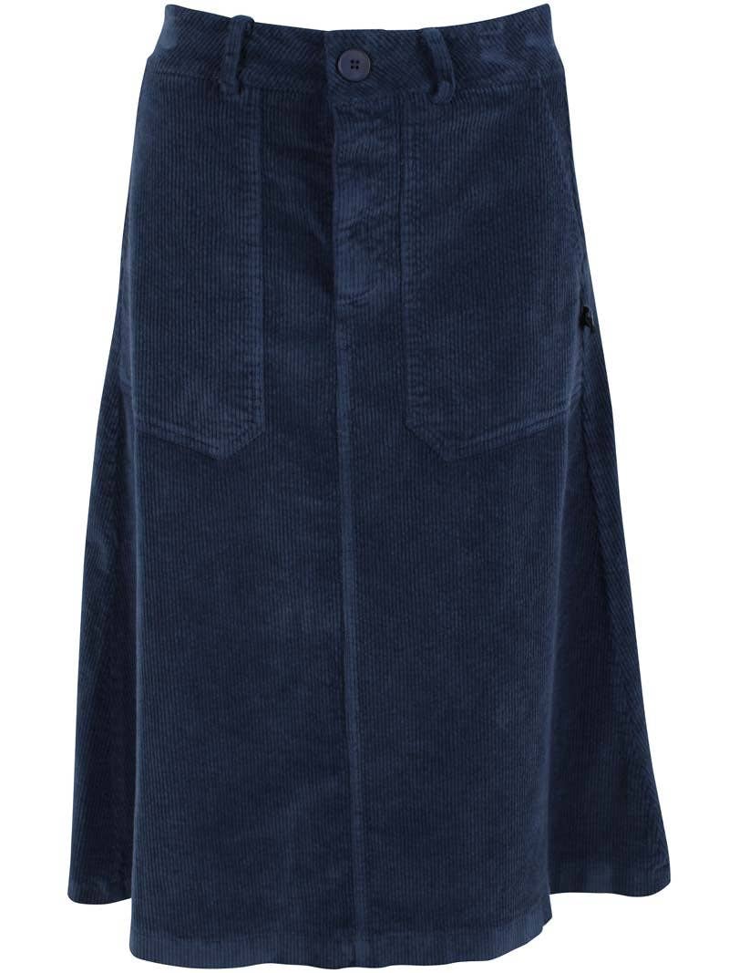 Danesweetie Cord Stretch Kjol Mörk Marinblå