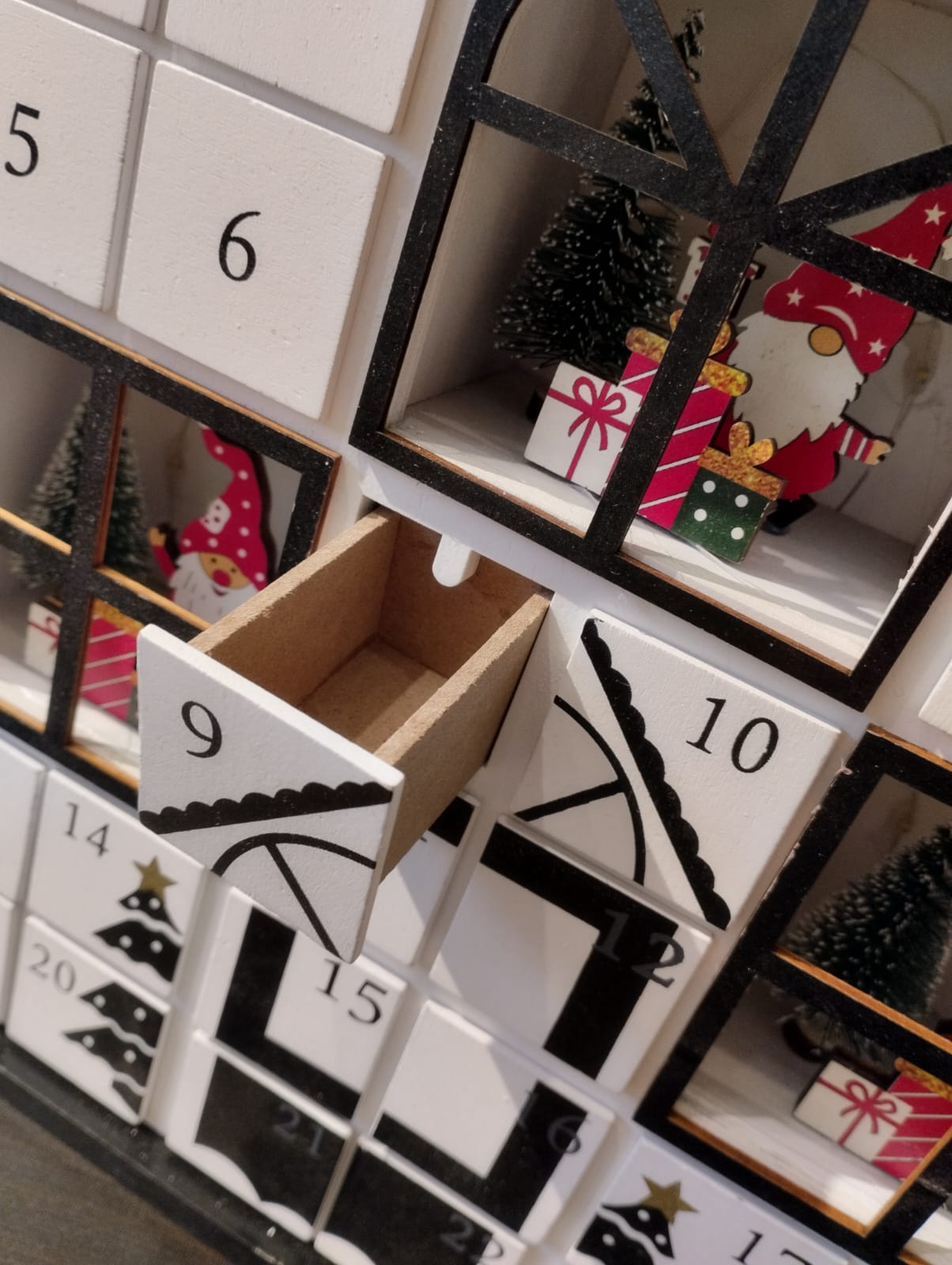 Adventskalender med LED-belysning