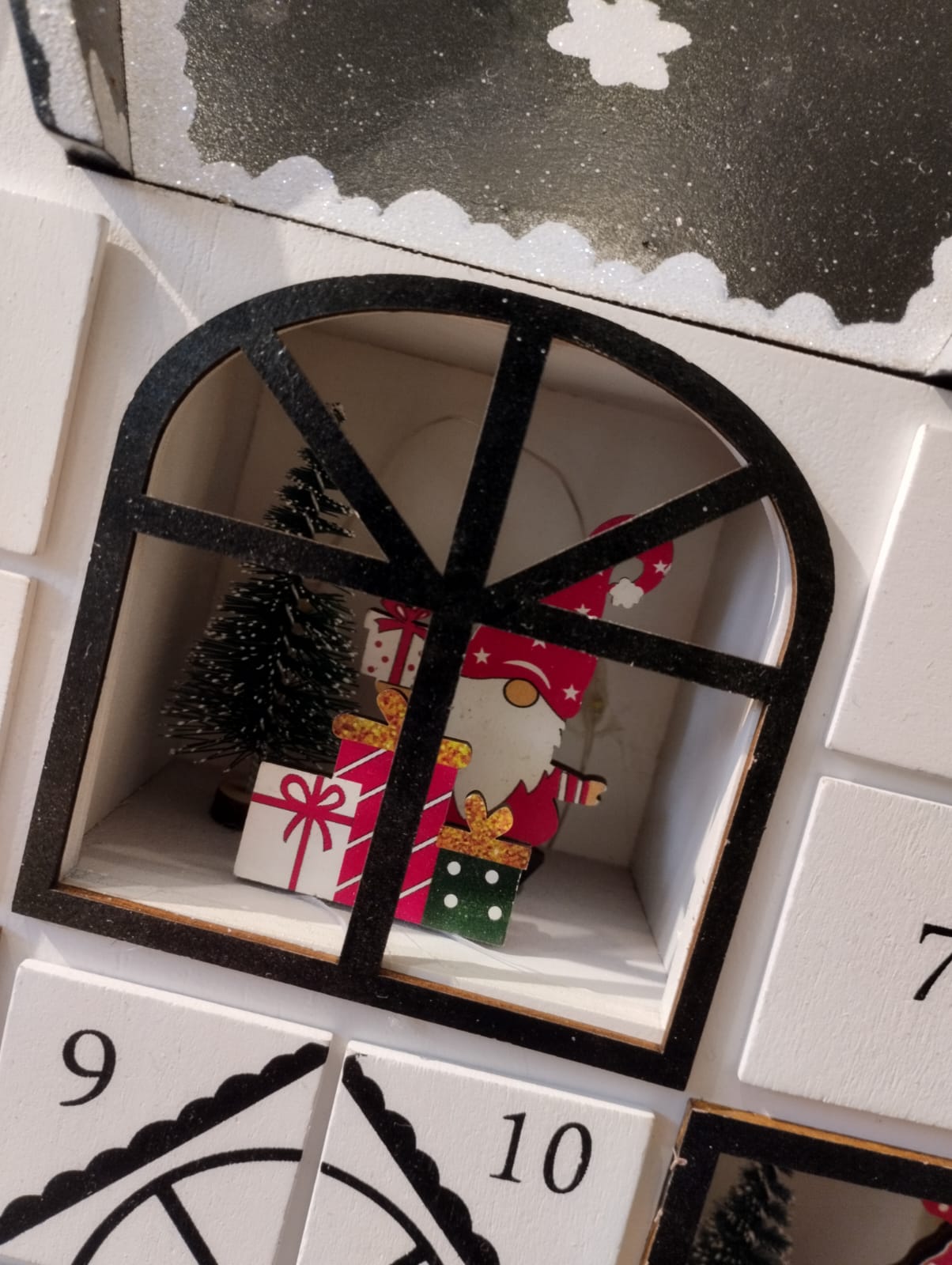 Adventskalender med LED-belysning