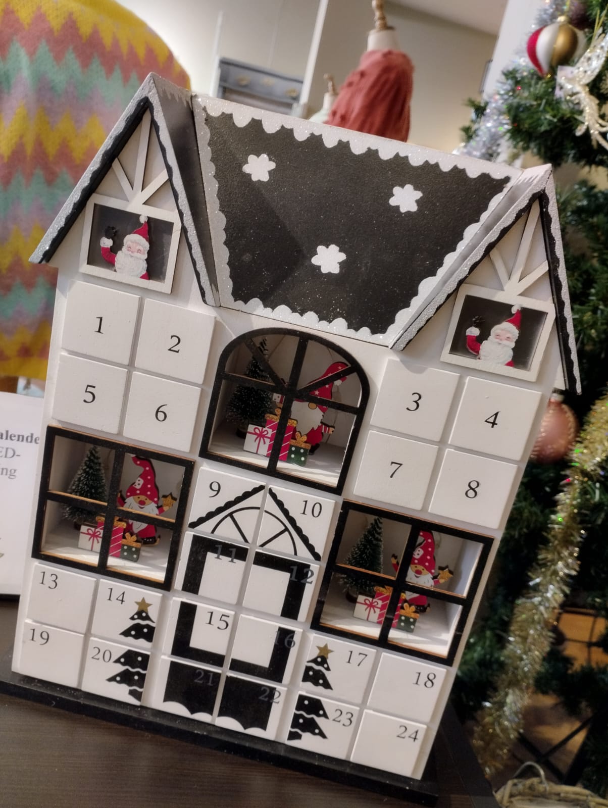 Adventskalender med LED-belysning