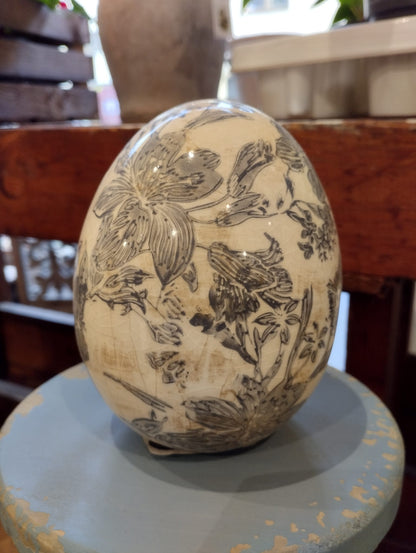 Dekorativt Ägg - Keramik - 12cm