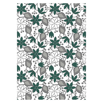 Kökshandduk Helleborus grön - 100 % bomull