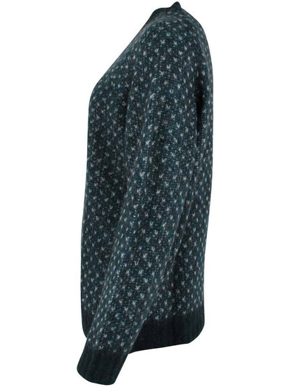 Daneherbal Alpacka Jaquard Tröja Dk Skiffer/Lt - OEKO-TEX