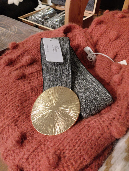 Trendigt stretchbälte - Wenona: Marin - One size med flexibel passform