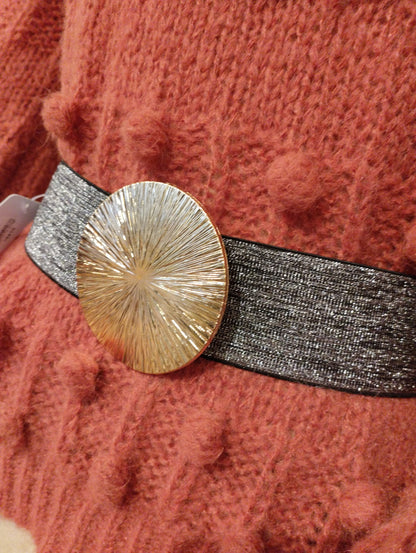 Trendigt stretchbälte - Wenona: Marin - One size med flexibel passform