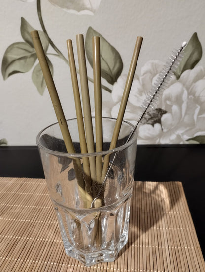 Var rädd om vår miljö och skippa plasten. De här sugrören av bambu fungerar lika bra och kan dessutom användas om och om igen. Rengöringen fixar du snabbt med rengöringsborste som följer med.  Mått: Ø13x34cm  Set med 5 styck sugrör och rengöringsborste  Material: bambu