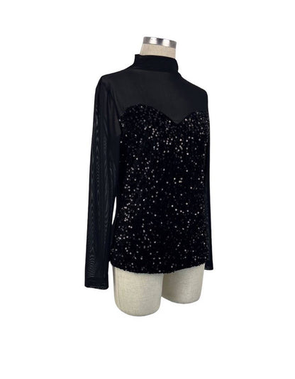Långärmad topp med paljetter