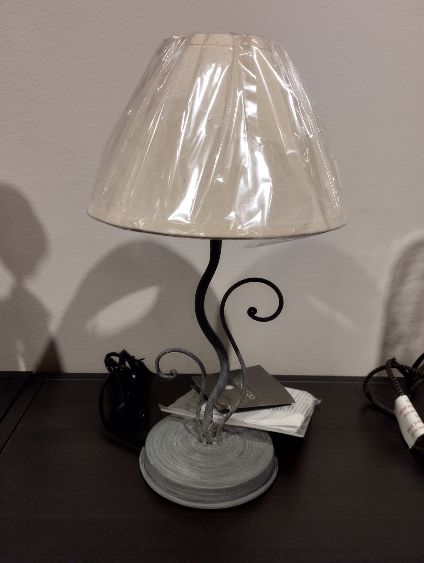 Lampfot Virvel Grå - 28cm