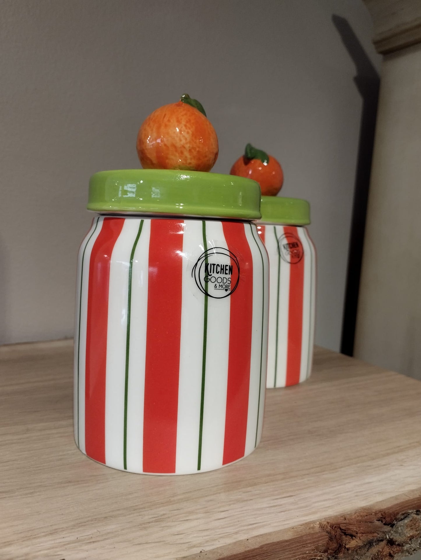 Färgglad burk med apelsinlock - H 18cm