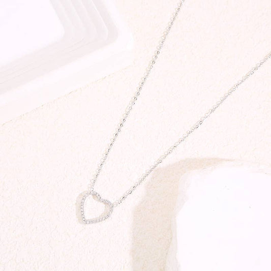 Elegant Silverhalsband med Hjärtat