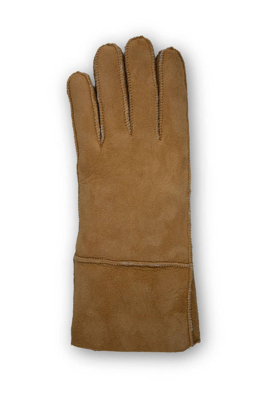 Sirkka Läderhandske för kvinnor, varmt foder: - Tan / M