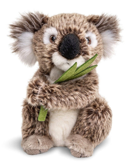 Gosedjur Koala med blad, sittande - 16 cm (höjd) - Plyschleksak