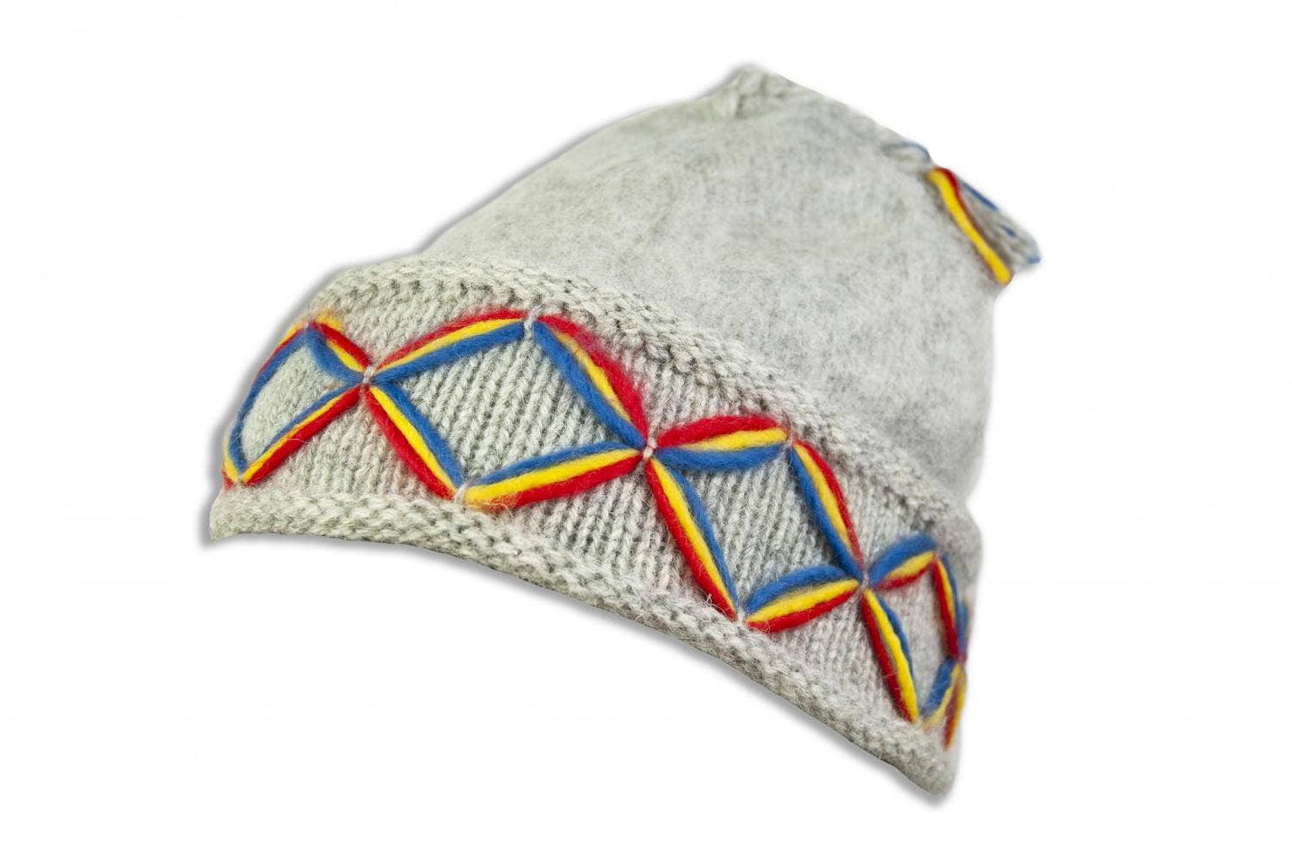 Kangos Stickad Mössa: Ljusgrå / En storlek