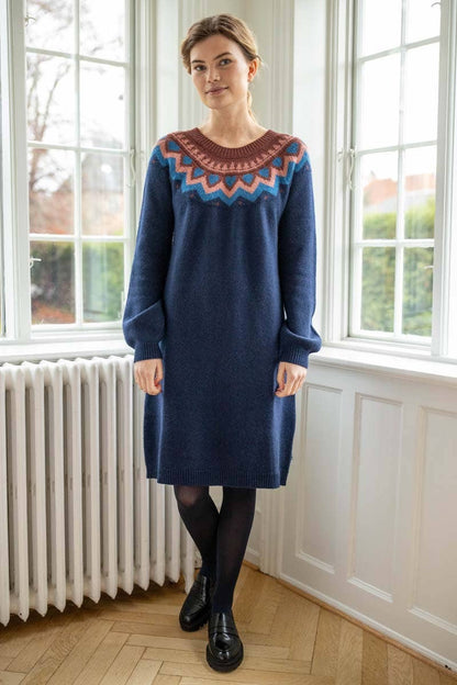 Danesukkertop Ulltröja Klänning Dk Marinblå - Öko-Tex