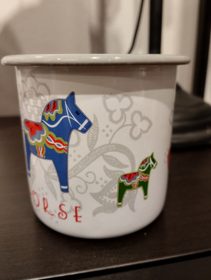 Emaljmugg - Dalahäst - Souvenir