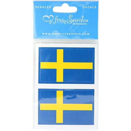 Dekal Sverige Flaggor - Sticker