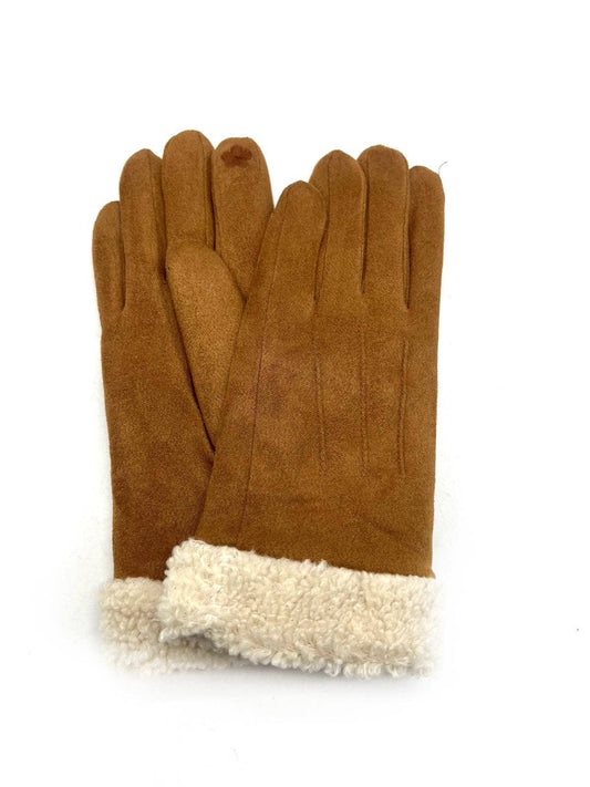 Mjuk vante med mockaeffekt: Kamel