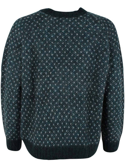 Daneherbal Alpacka Jaquard Tröja Dk Skiffer/Lt - OEKO-TEX