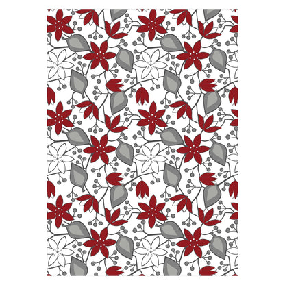 Kökshandduk Helleborus röd - 100 % bomull