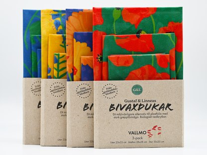 Bivaxduk Murgröna - tre-pack - Tillverkad i Sverige