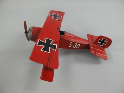 Flygplan Robert - 25 cm - Plåt - Röd