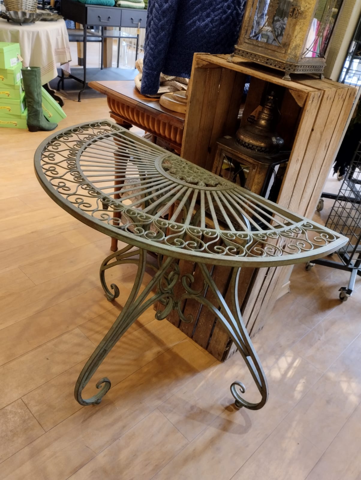 Trädgårdsbord - Halvmånebord - Grön