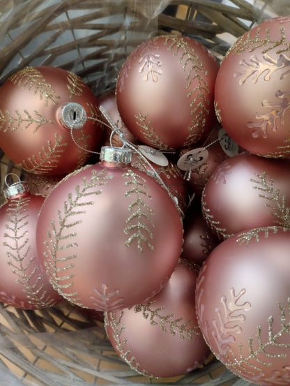 Julkula - Rosa - Glas - Julpynt