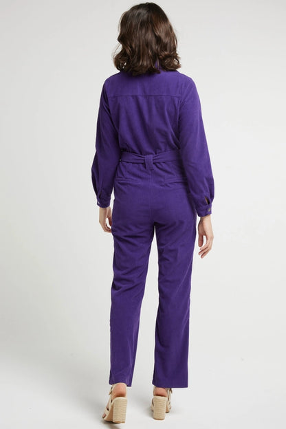 MADDY VIOLET - Långärmad jumpsuit med dragkedja och bälte
