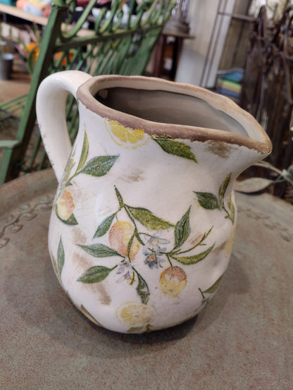 Lemona Vattenkanna - H 16cm - Vit/grön - 1 Liter