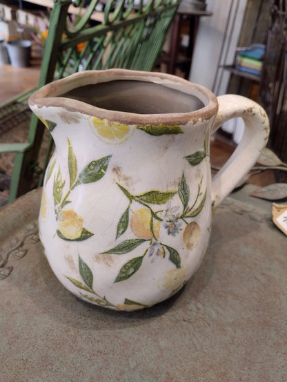 Lemona Vattenkanna - H 16cm - Vit/grön - 1 Liter