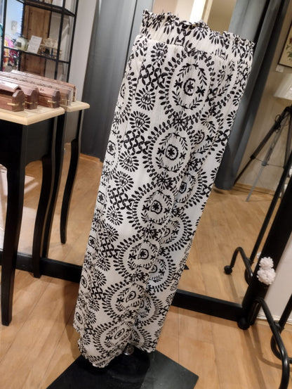 LAYLA - Geometriska byxor i stora storlekar