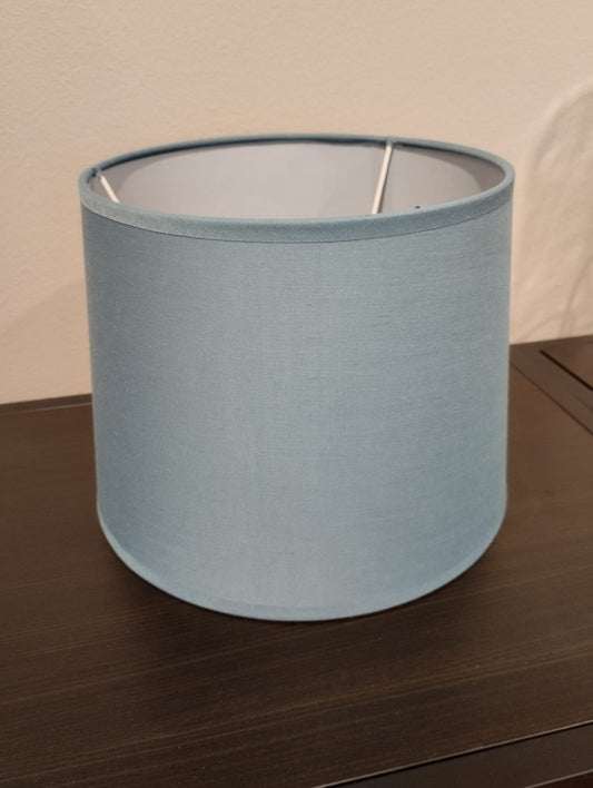 Stor lampskärm linnen - blå - dia 25,5cm
